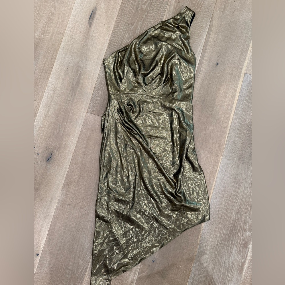 Ramy Brook Metallic One-Shoulder Dress